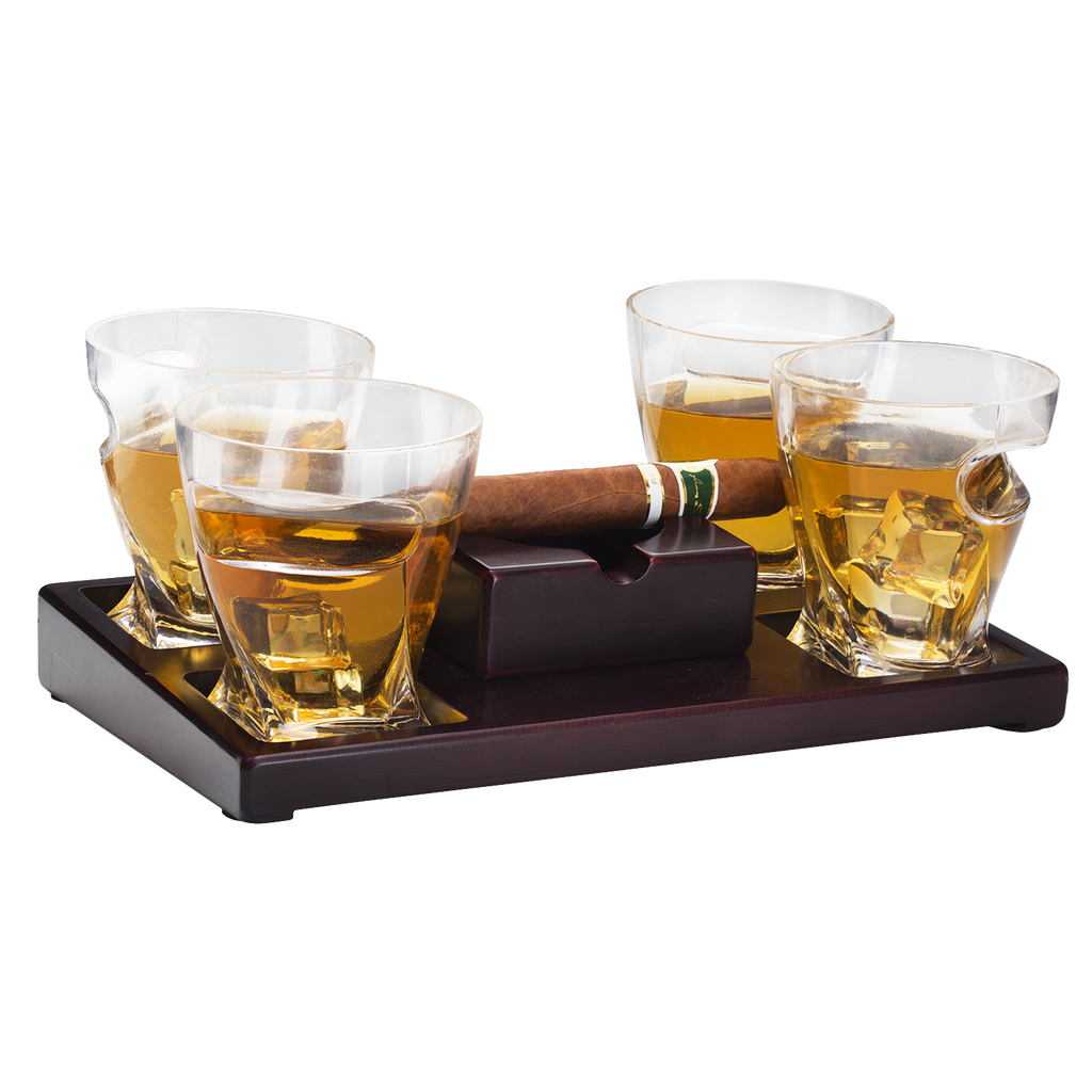 Cigar Holder Whiskey Glasses Set-1