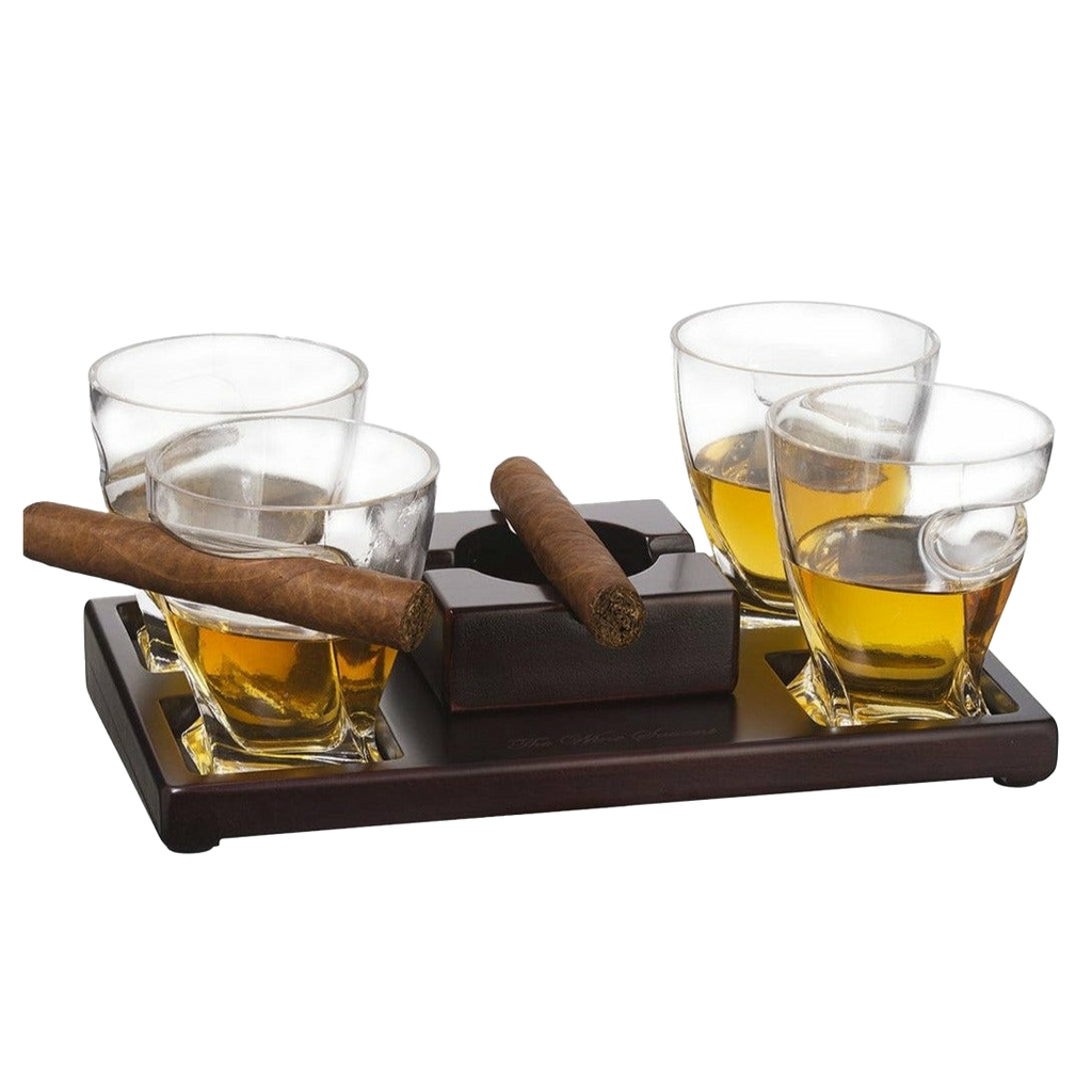 Cigar Holder Whiskey Glasses Set-0