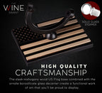 Airforce Whiskey Decanter Set with 4 Liquor Glasses Air Force Whisky Decanter & Glass Set with Wood Base & 9 Whiskey Stones - US Airforce Gifts for Men - Globe Bourbon & Scotch Gifts for Dad-4